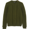 Wool Knit Sweater - Puloverji - 
