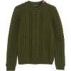 Wool Knit Sweater - Пуловер - 