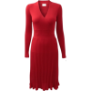 wool red dress - Obleke - 