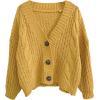 yellow cardigan - Swetry na guziki - 