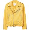yellow leather jacket - アウター - 