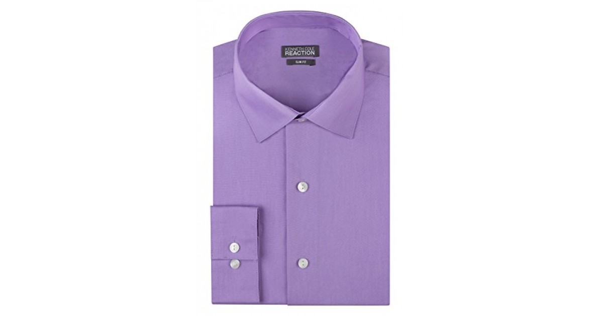 Reaction Kenneth Cole Mens Dress Shirt Magenta XL 17 36/37 All-Day Flex NWT  $69