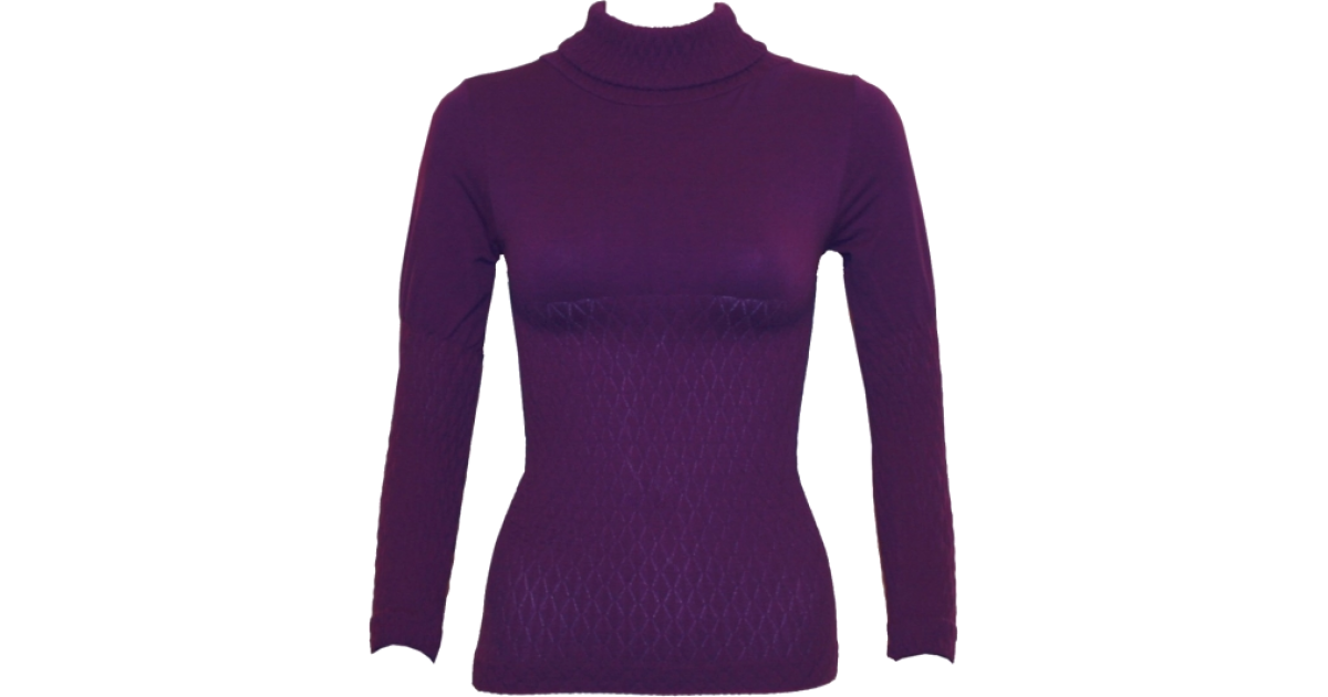 FineBrandShop Long sleeves t-shirts Ladies Purple Seamless Long