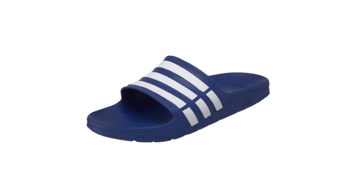 adidas blue flip flops