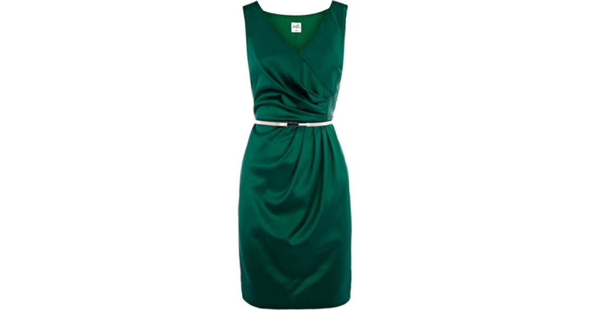 Зеленые платья по колено