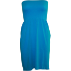 Strapless Seamless Blue Smocking Tube Dress - Haljine - $9.99  ~ 63,46kn