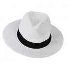 Urban CoCo Women's Wide Brim Straw Panama Floppy Beach Sun Hat with Strap