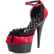 厚底赤×黒パンプス - 鞋 - 