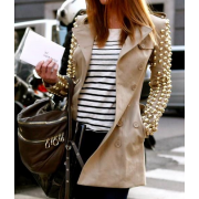 Beige gold coat - Moj look - 