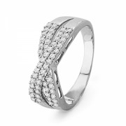 10KT White Gold Round Diamond Fashion Ring (1/3 cttw) - Anillos - $249.00  ~ 213.86€