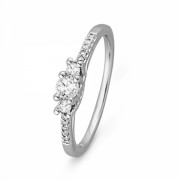 10KT White Gold Round Diamond Promise Ring (1/3 cttw) - Obroči - $269.00  ~ 231.04€