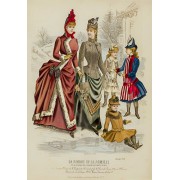 1886 fashionplate La femme et la famille - Illustraciones - 