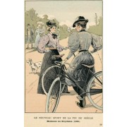 1896 women's cycling article illustation - Ilustrationen - 