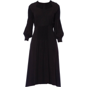 1930S Black Silk Crepe De Chine dress - Haljine - 