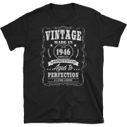 1946 Birthday Gift T-shirt Vintage - Camisola - curta - $17.84  ~ 15.32€