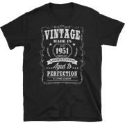 1951 Bithday Gift Vintage T-shirt - Camisola - curta - $17.84  ~ 15.32€