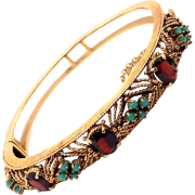 1960s bracelet Garnet and Turquoise - Браслеты - 