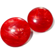 1960s red earrings - Uhani - 