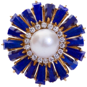 1970s lapis cocktail ring - Prstenje - 