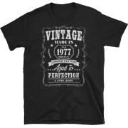1977 Birthday Gift T-shirt Vintage - Camisola - curta - $17.84  ~ 15.32€