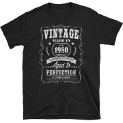 1980 Birthday Gift T-shirt Vintage - Camisola - curta - $17.84  ~ 15.32€