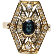 1980s diamond And Sapphire ring - Prstenje - 