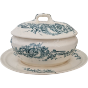 19th Cen transfer stoneware French - Predmeti - 