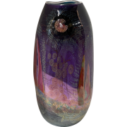 2000s Chris Hawthorne Art Glass Vase - Articoli - 