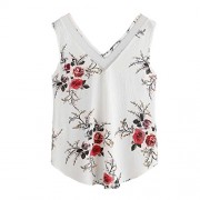 2018 Women Floral Casual Tops Sleeveless Crop Vest Tank Shirt Blouse Cami by Topunder - Shirts - $1.69 
