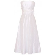 50's Strapless Taffeta Formal Gown Holiday Party Cocktail Dress Bridesmaid Prom White - Dresses - $49.99 