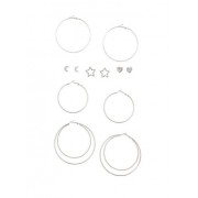 6 Piece Assorted Star and Moon Earrings Set - Brincos - $4.99  ~ 4.29€