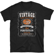 75 years Birthday Gift T-shirt Vintage - Camisola - curta - $17.84  ~ 15.32€