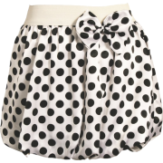 80's Polka Dot Bubble Mini Skirt Junior Plus Size White-with-Black-Dots - Skirts - $29.99 