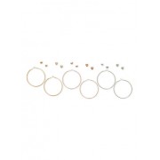 9 Piece Hoop and Heart Stud Earrings - Uhani - $5.99  ~ 5.14€
