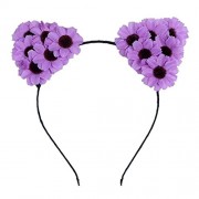 ACTLATI Children's Devil Cat Ears Headband Fancy Dress Party Cosplay Flower Headdress Hair Accessories - 连衣裙 - $10.96  ~ ¥73.44