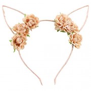 ACTLATI Cute Rose Flower Headband Devil Rabbit Ears Hair Band Cosplay Party Fancy Dress Headwear - その他アクセサリー - $11.24  ~ ¥1,265