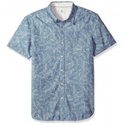 AG Adriano Goldschmied Men's Pearson Short Sleeve Chambray Print Button Down Shirt - Košulje - kratke - $168.00  ~ 1.067,23kn