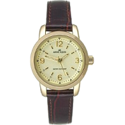 AK Anne Klein Brown Leather Gold Dial Women's Watch #9134CHBN - Watches - $41.50 