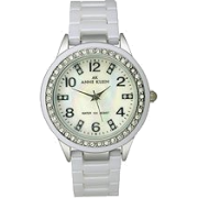 AK Anne Klein Ceramic and Crystal Mother-of-pearl Dial Women's watch #10/9341MPWT - Watches - $150.00 