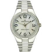 AK Anne Klein Silver-tone/Ceramic Pearlized Dial Women's Watch #9119WTSV - Watches - $95.00 