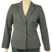 AK Anne Klein Two Snap Closure Jacket Black/White - Jacket - coats - $99.93 