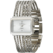 AK Anne Klein Women's 10-7209SVSV Diamond Accented Silver-Tone Bracelet Watch - Watches - $45.00 