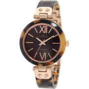 AK Anne Klein Women's 10/9652RGTO Tortoise Resin Bangle Rosegold-Tone Watch - Watches - $54.54 