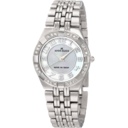 AK Anne Klein Women's 10/9757MPSV Swarovski Crystal Accented Silver-Tone Link Bracelet Watch - Watches - $75.39 