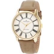 AK Anne Klein Women's 10/9776IVTP Gold-Tone Taupe Leather Strap Easy-To-Read Watch - Watches - $45.86 