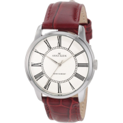 AK Anne Klein Women's 10/9779IVBE Silver-Tone Berry Colored Leather Strap Watch - Watches - $65.00 