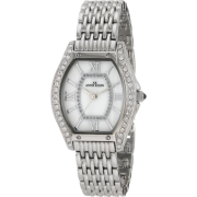 AK Anne Klein Women's 10/9811MPSV Swarovski Crystal Accented Cushion Shaped Silver-Tone Bracelet Watch - Watches - $94.99 