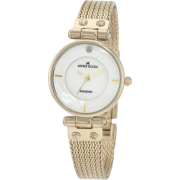 AK Anne Klein Women's 10/9850MPGB Diamond Dial Gold-Tone Stainless-Steel Chain Bracelet Watch - Watches - $63.99 