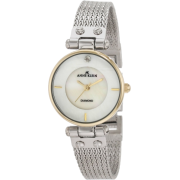 AK Anne Klein Women's 10/9851MPTT Diamond Dial Two-Tone Stainless-Steel Chain Bracelet Watch - Watches - $84.98 