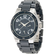 AK Anne Klein Women's 10/9863GYGY Silver-Tone Multi-Function Grey Ceramic Bracelet Watch - Watches - $175.50 